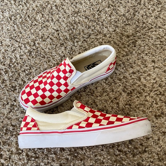SOLD Red checker slip on vans - Picture 2 of 6